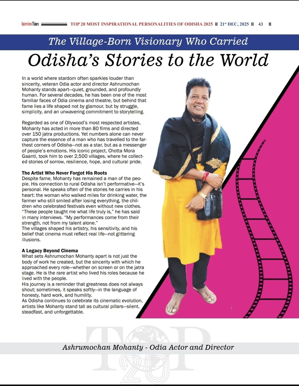 The Village-Born Visionary Who Carried Odisha's Stories to the World